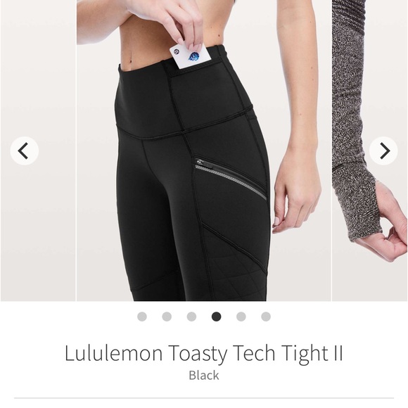 Lululemon Toasty Tech Tight II size 4 black - Picture 2 of 4